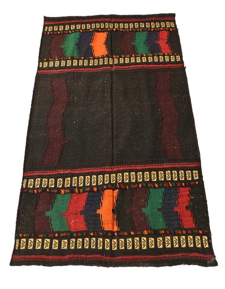 Detail image of 4' x 4'  Hand Woven Kilim Fars Wool Square Rug