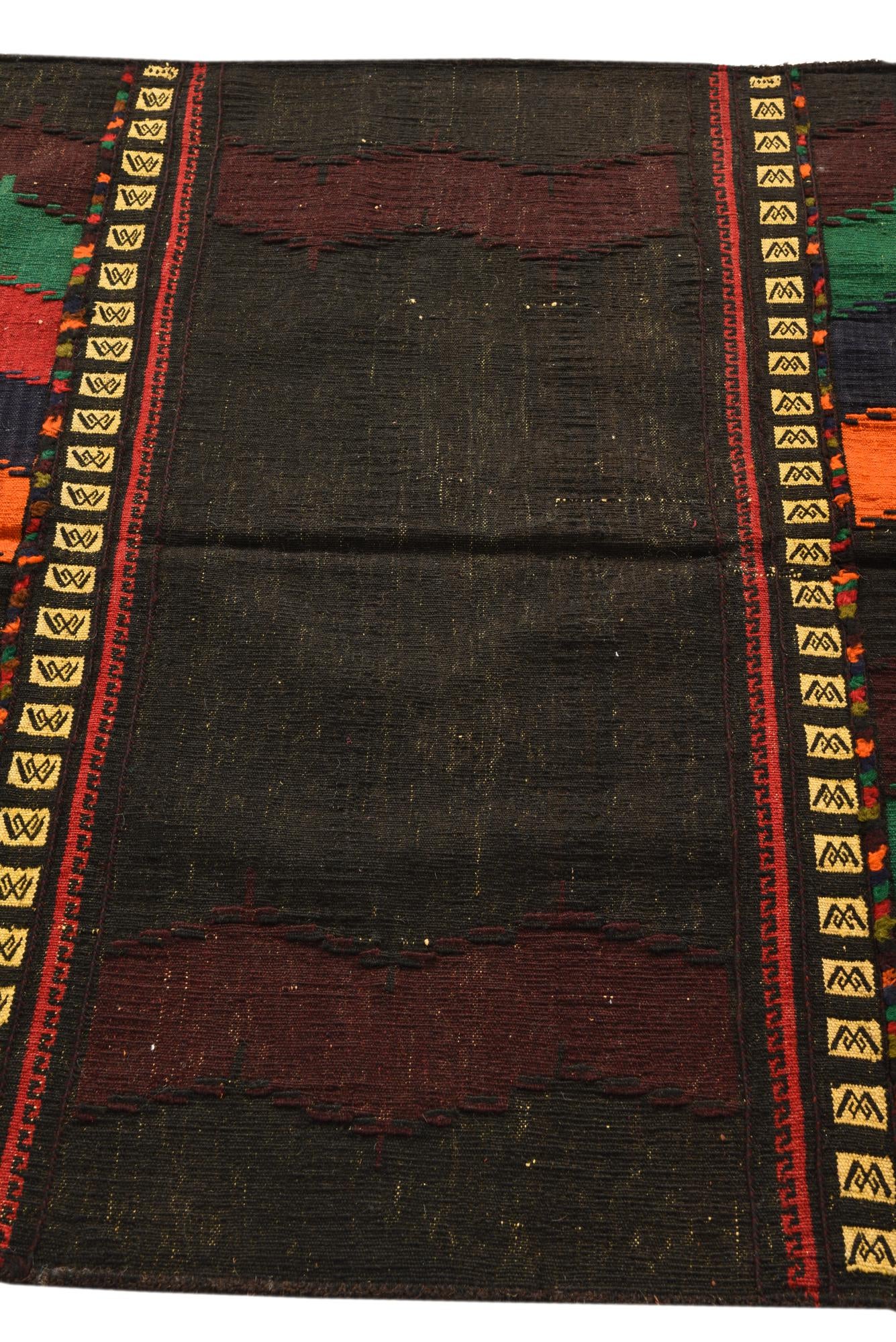4' x 4' Hand Woven Kilim Fars Wool Square Rug