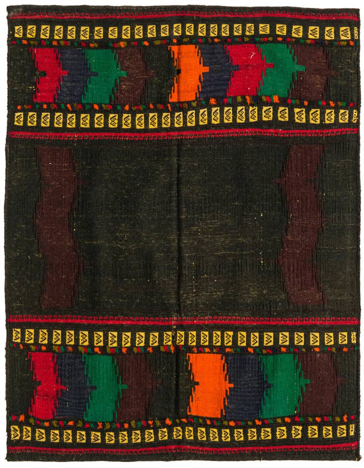 Detail image of 4' x 4' Hand Woven Kilim Fars Wool Square Rug