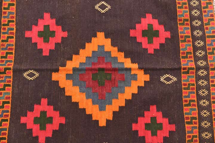 3' 3 x 3' 5 Hand Woven Kilim Modern Wool Square Rug