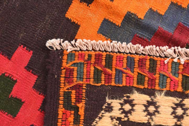 3' 3 x 3' 5 Hand Woven Kilim Modern Wool Square Rug