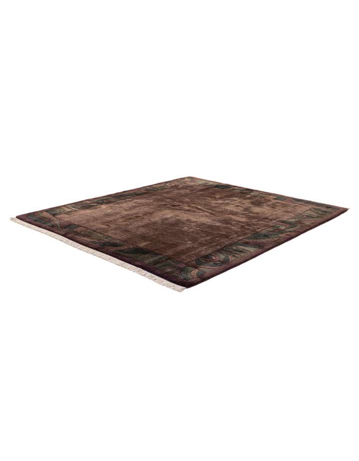 6' 7 x 7' 5 Hand Knotted Nepal Wool Square Rug