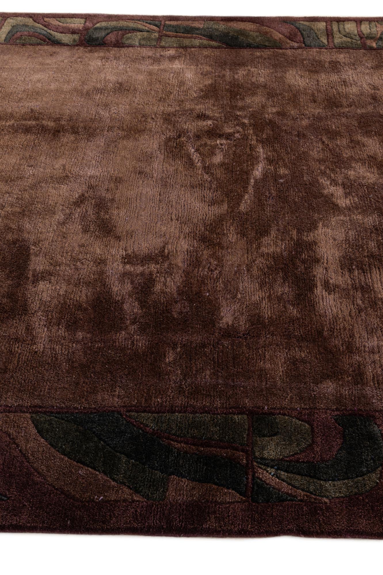 6' 7 x 7' 5 Hand Knotted Nepal Wool Square Rug