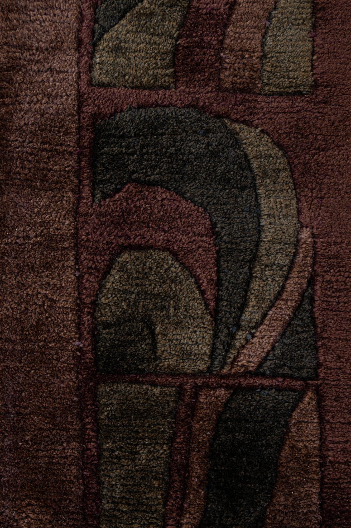 6' 7 x 7' 5 Hand Knotted Nepal Wool Square Rug