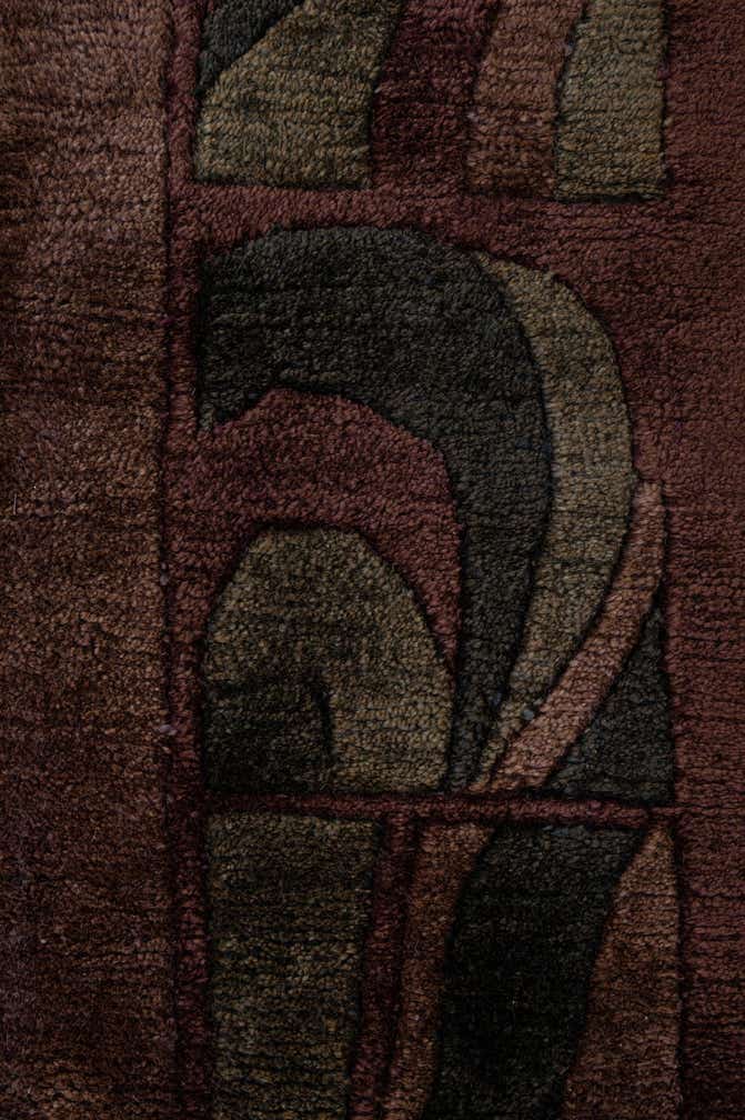 6' 7 x 7' 5 Hand Knotted Nepal Wool Square Rug