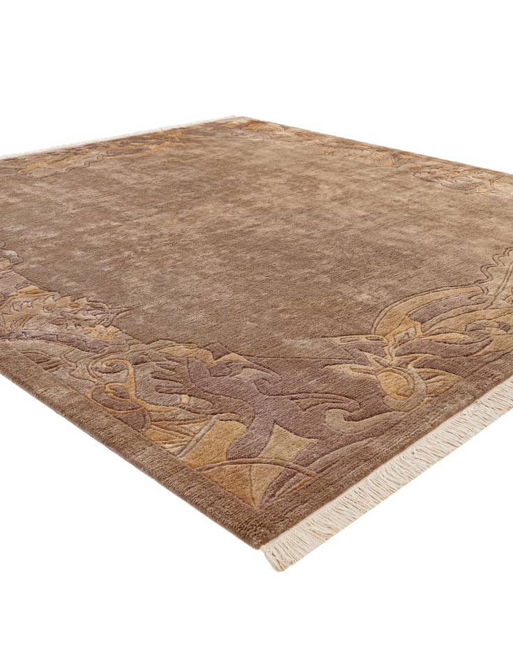 Detail image of 8' 3 x 8' 3  Hand Knotted Tibet Wool Square Rug