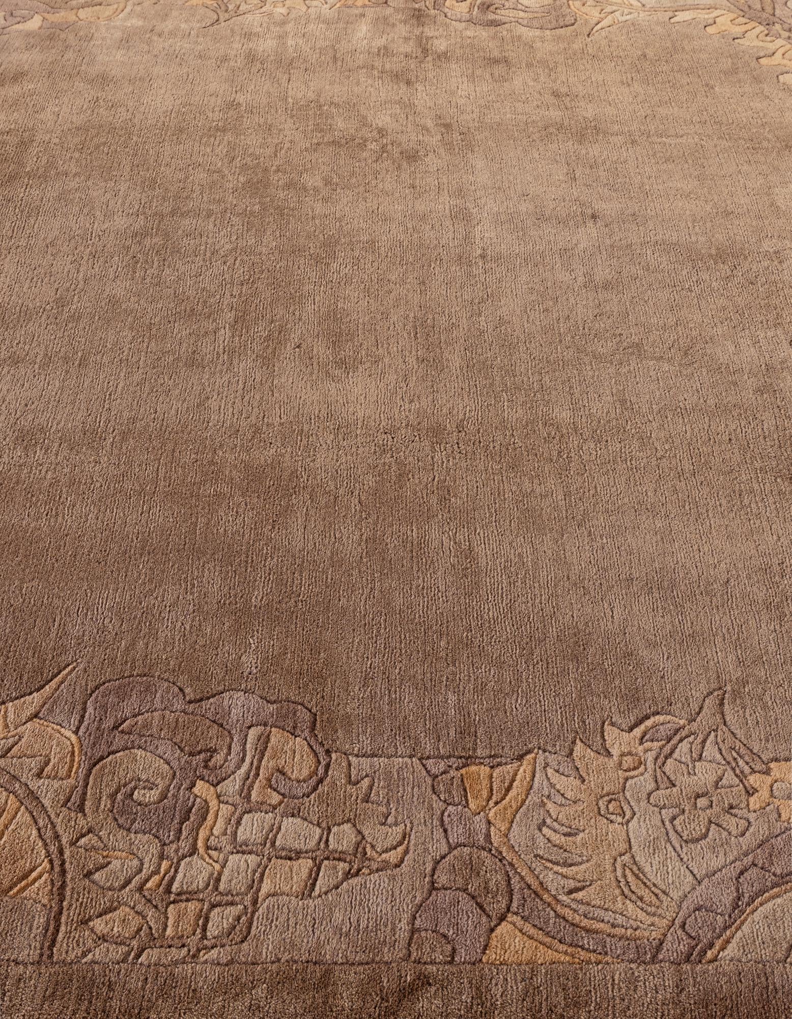 8' 3 x 8' 3 Hand Knotted Tibet Wool Square Rug