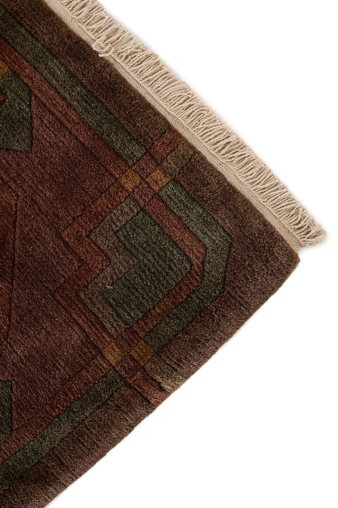 8' x 8' 1 Hand Knotted Tibet Wool Square Rug