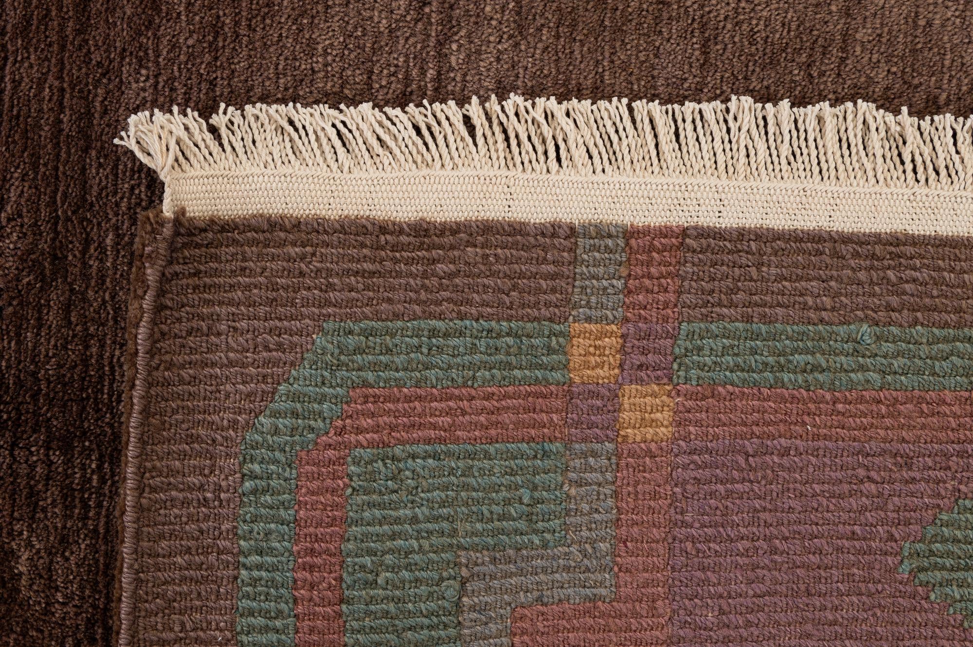 8' x 8' 1 Hand Knotted Tibet Wool Square Rug