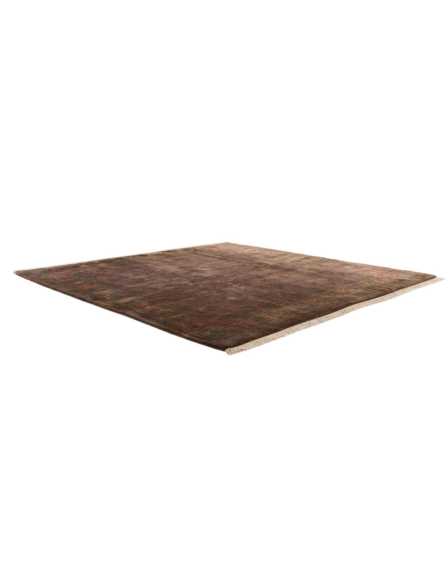 8' x 8' 1 Hand Knotted Tibet Wool Square Rug
