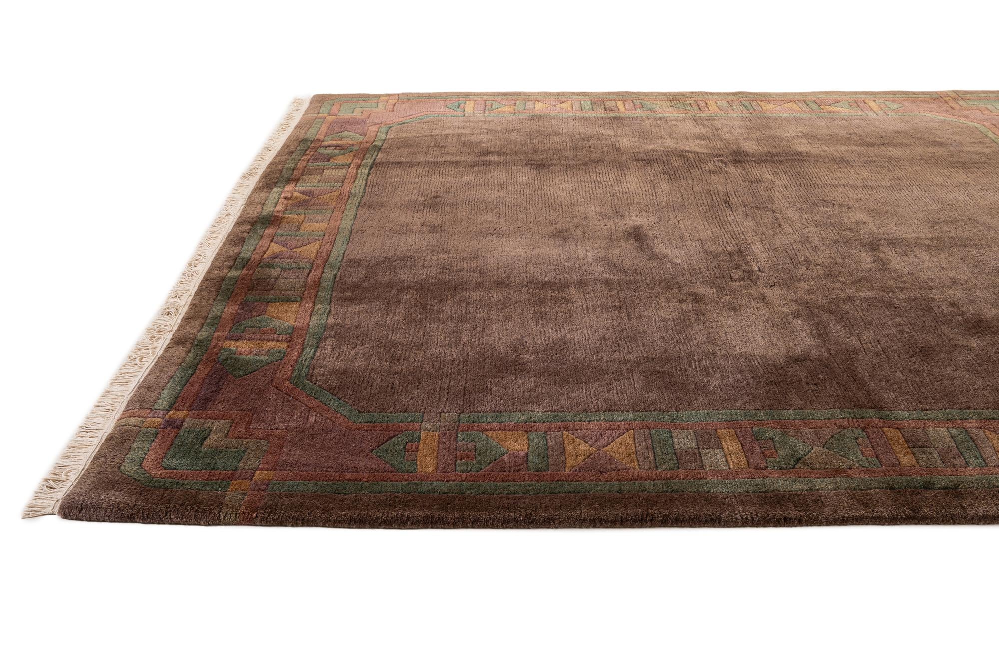 8' x 8' 1 Hand Knotted Tibet Wool Square Rug