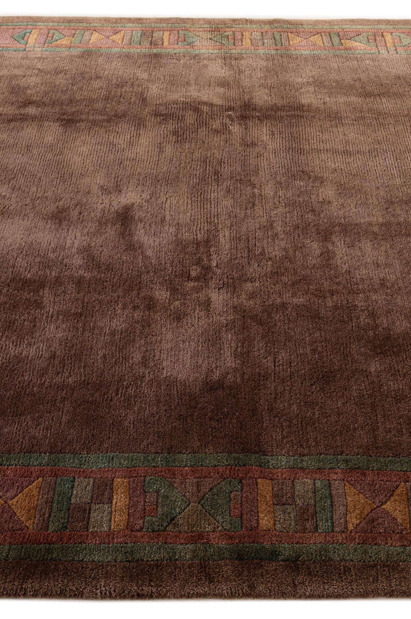 8' x 8' 1 Hand Knotted Tibet Wool Square Rug