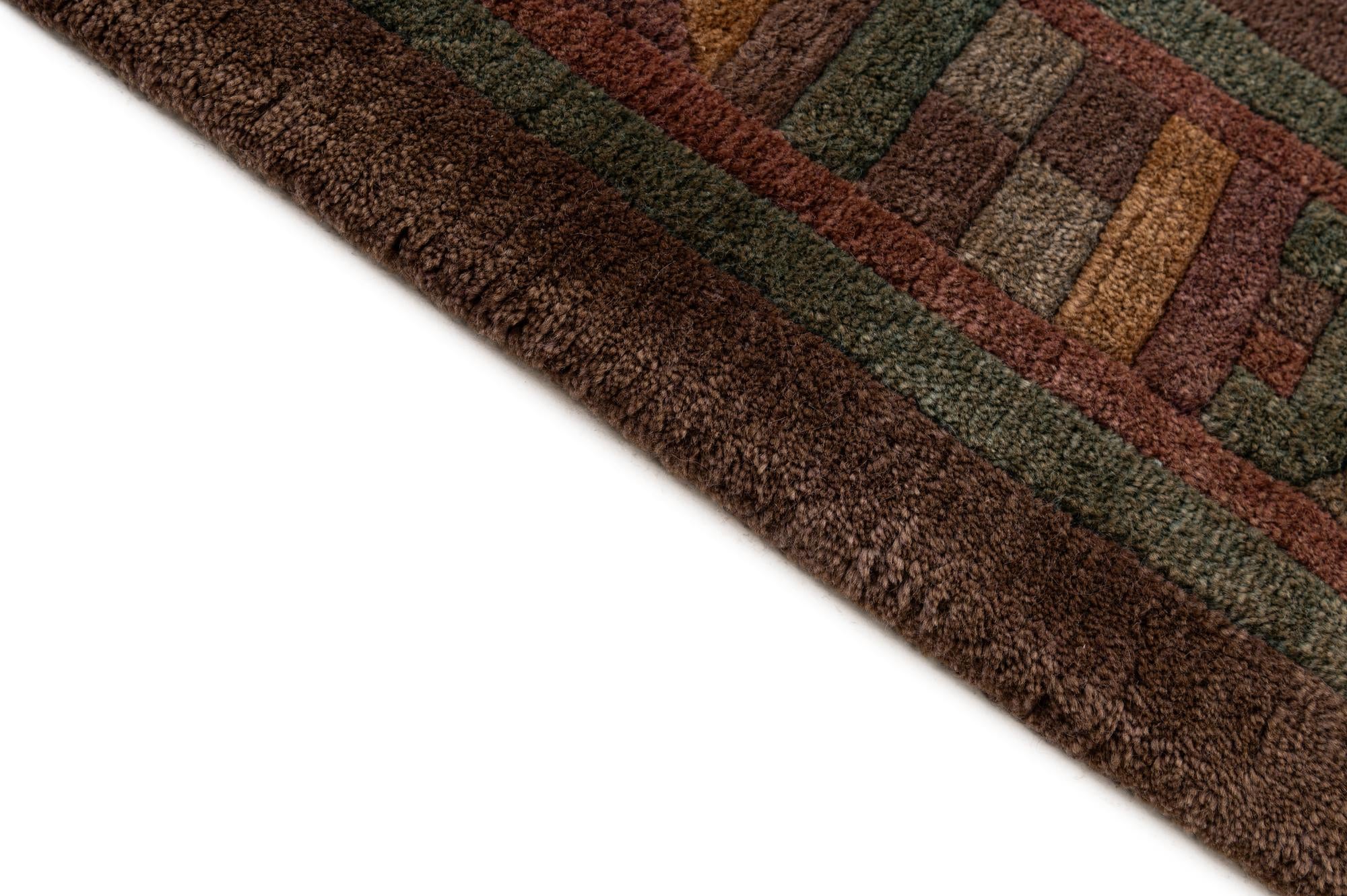 8' x 8' 1 Hand Knotted Tibet Wool Square Rug