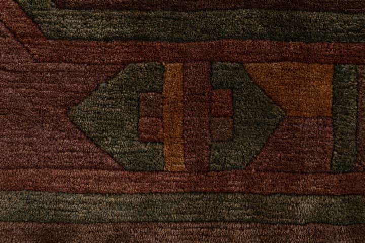 8' x 8' 1 Hand Knotted Tibet Wool Square Rug