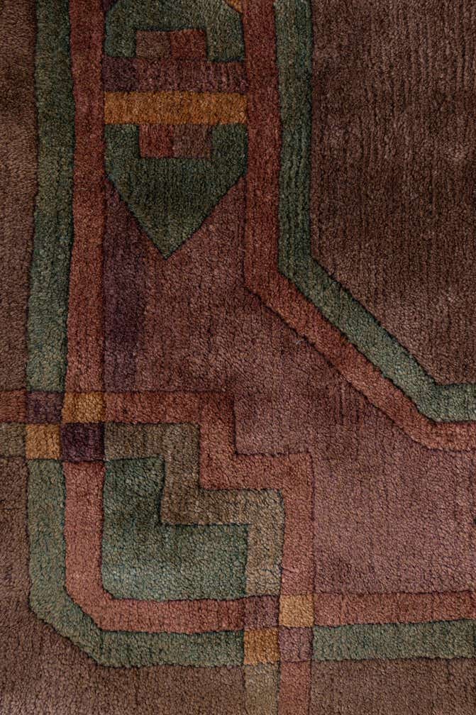 8' x 8' 1 Hand Knotted Tibet Wool Square Rug