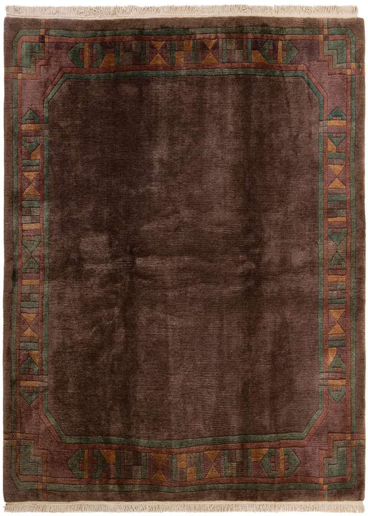8' x 8' 1 Hand Knotted Tibet Wool Square Rug