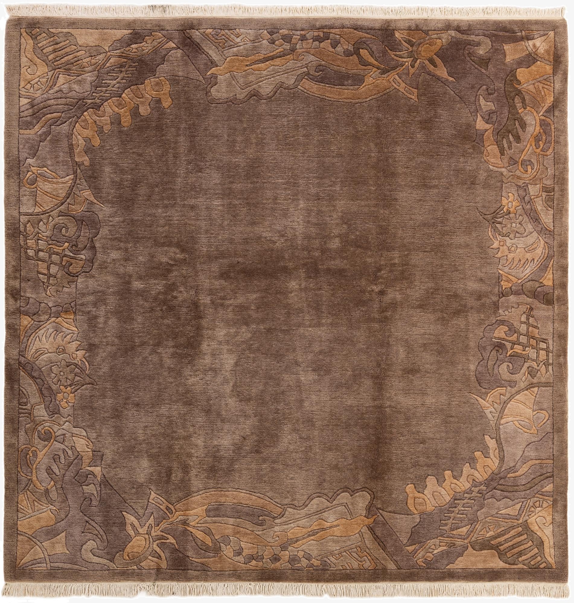 8' 3 x 8' 3  Hand Knotted Tibet Wool Square Rug