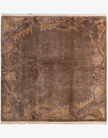 8' 3 x 8' 3 Hand Knotted Tibet Wool Square Rug