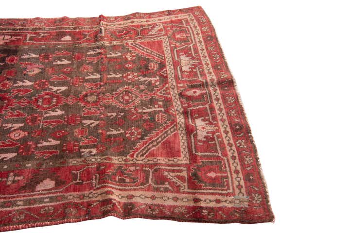 4' 1 x 4' 6 Hand Knotted Ultra Vintage Persian Wool Square Rug