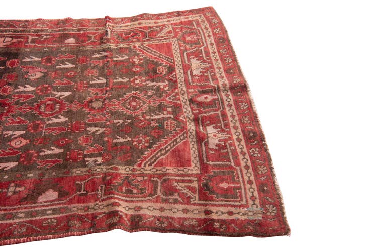 Detail image of 4' 1 x 4' 6 Hand Knotted Ultra Vintage Persian Wool Square Rug