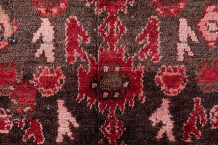 Detail image of 4' 1 x 4' 6 Hand Knotted Ultra Vintage Persian Wool Square Rug