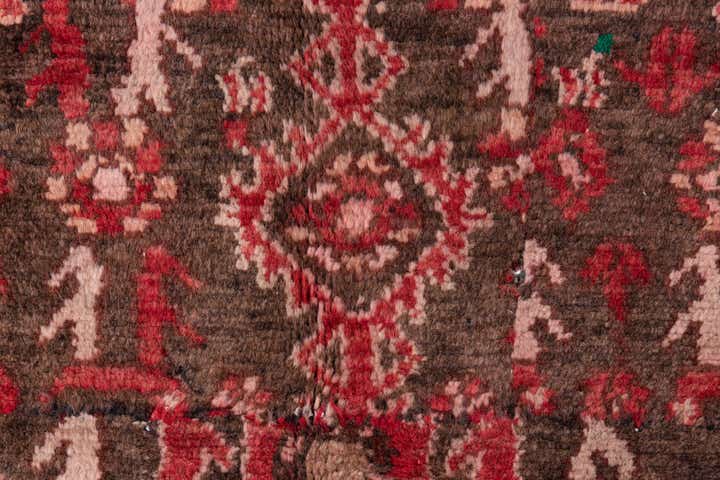4' 1 x 4' 6 Hand Knotted Ultra Vintage Persian Wool Square Rug