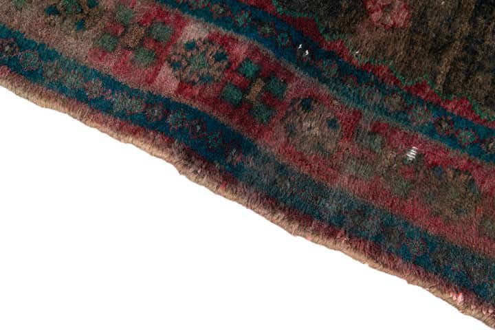 4' 4 x 4' 4 Hand Knotted Ultra Vintage Persian Wool Square Rug