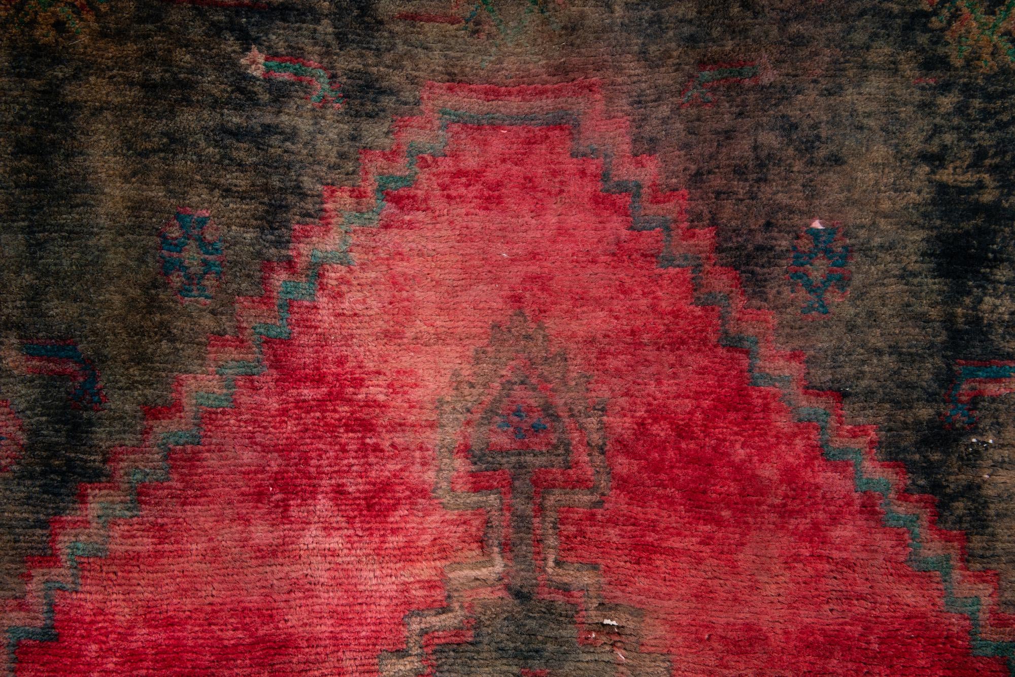 4' 4 x 4' 4 Hand Knotted Ultra Vintage Persian Wool Square Rug