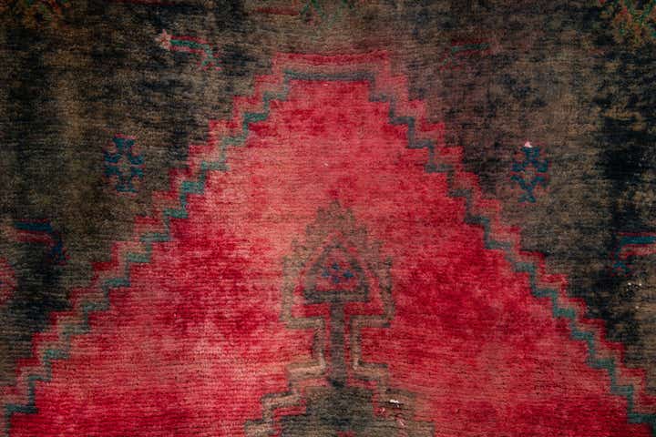 4' 4 x 4' 4 Hand Knotted Ultra Vintage Persian Wool Square Rug
