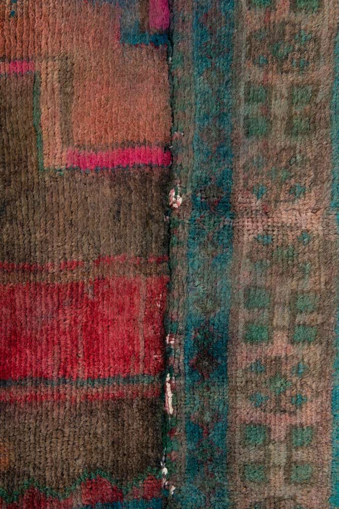 4' 4 x 4' 4 Hand Knotted Ultra Vintage Persian Wool Square Rug