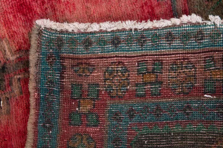 4' 4 x 4' 4 Hand Knotted Ultra Vintage Persian Wool Square Rug