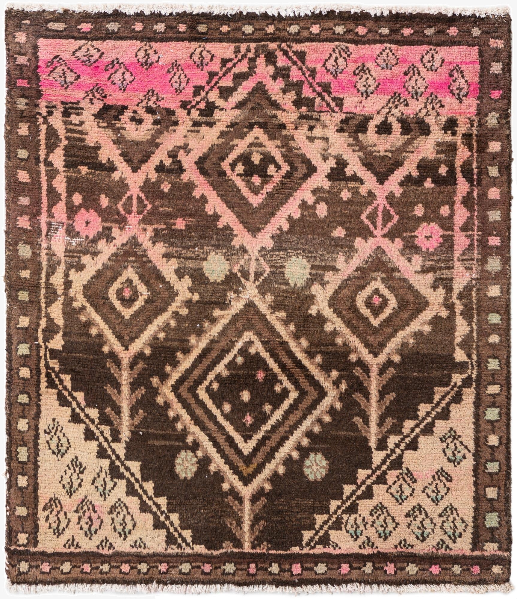 2' 10 x 3' 5  Hand Knotted Ultra Vintage Persian Wool Square Rug