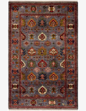 4' x 6' 2 Hand Knotted Ariana Ziegler Rug