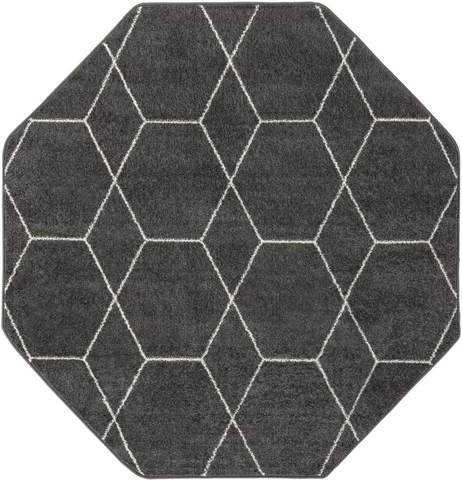7' 10 x 7' 10 Lattice Frieze Octagon Rug