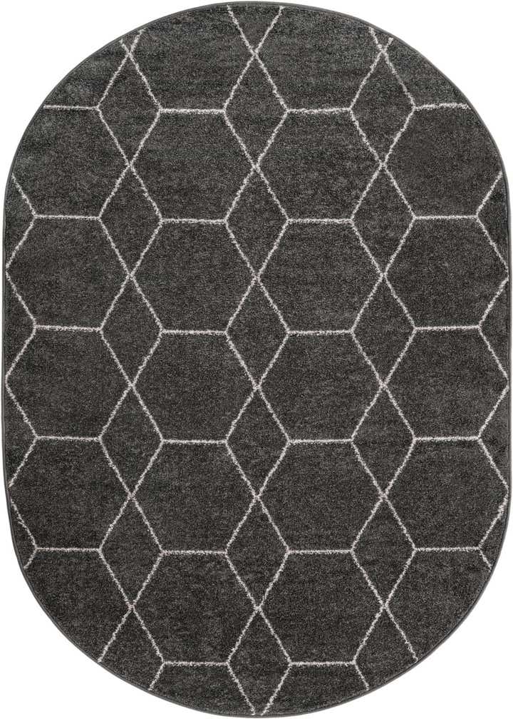 7' 10 x 10' Lattice Frieze Oval Rug