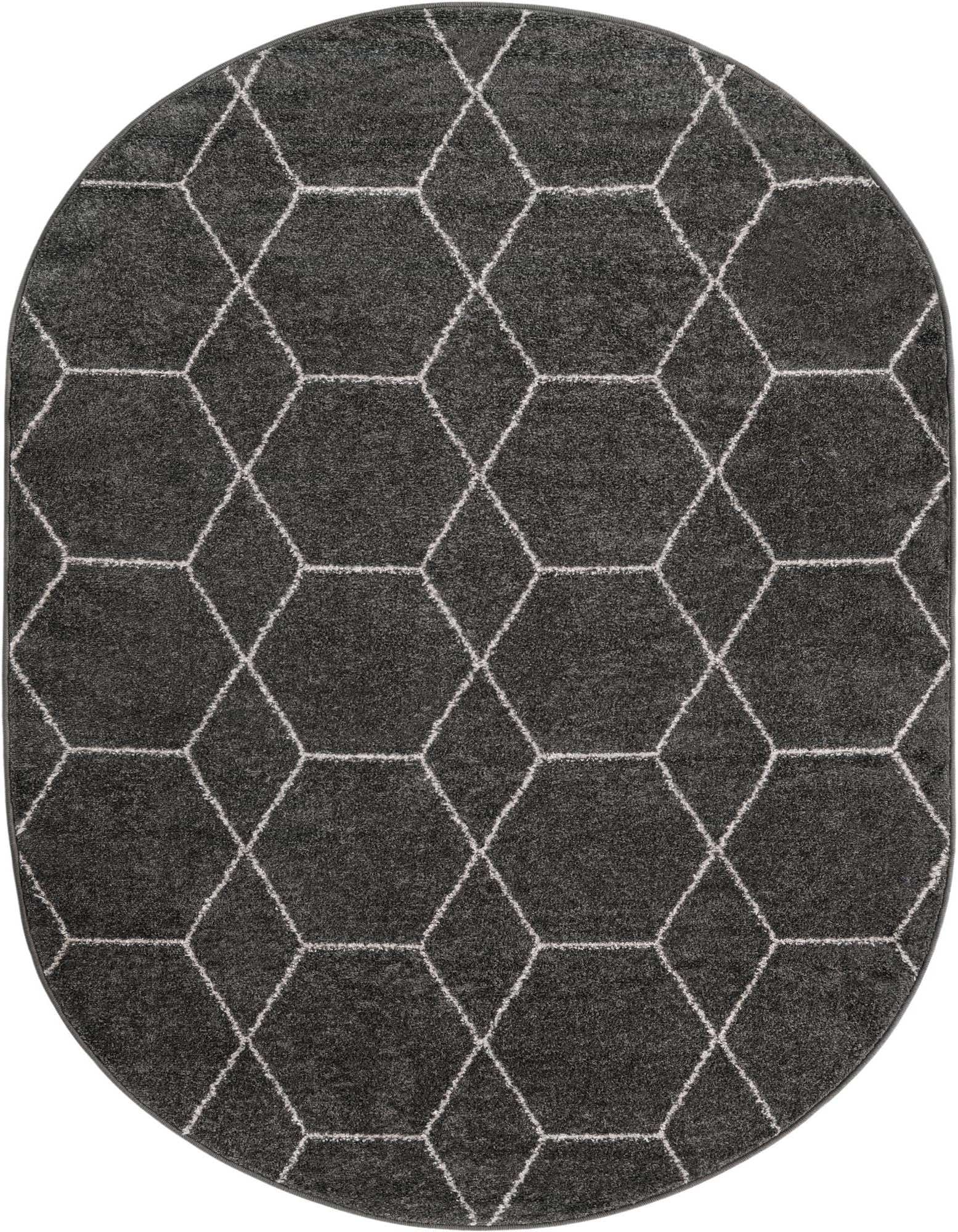 7' 10 x 10' Lattice Frieze Oval Rug