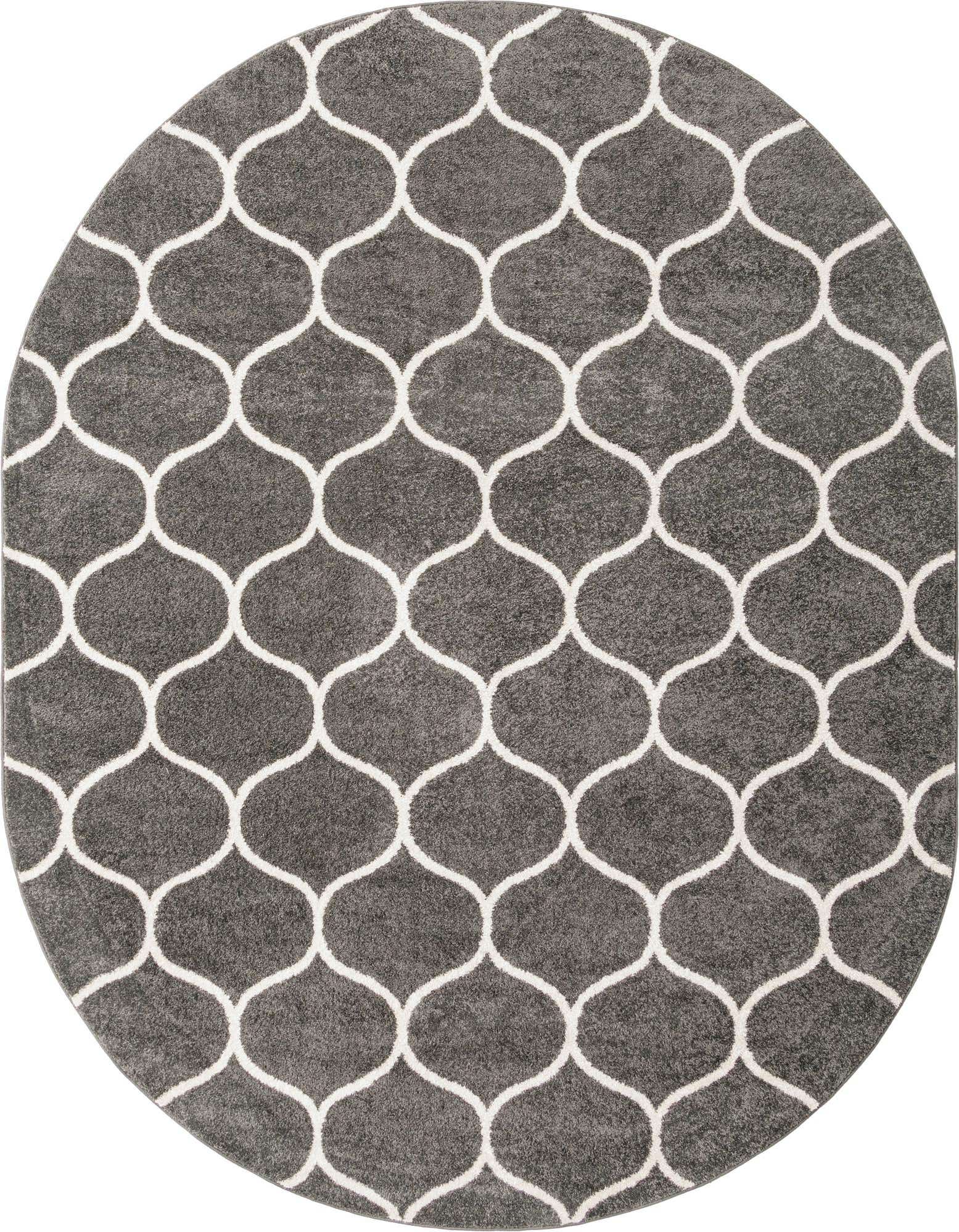 7' 10 x 10' Lattice Frieze Oval Rug