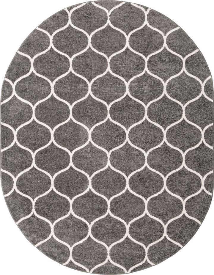 7' 10 x 10' Lattice Frieze Oval Rug