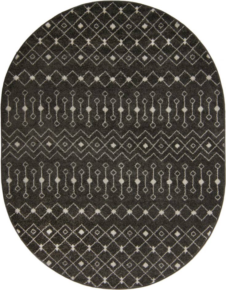 Detail image of 7' 10 x 10' Moroccan Trellis Oval Rug