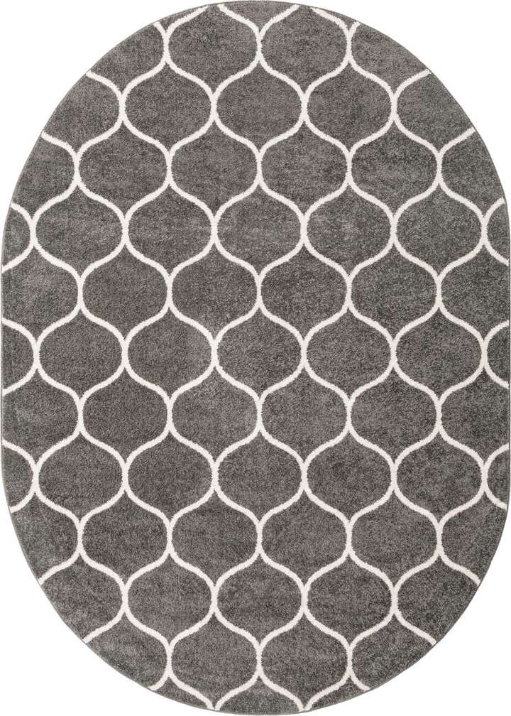 7' 10 x 10' Trellis Frieze Oval Rug