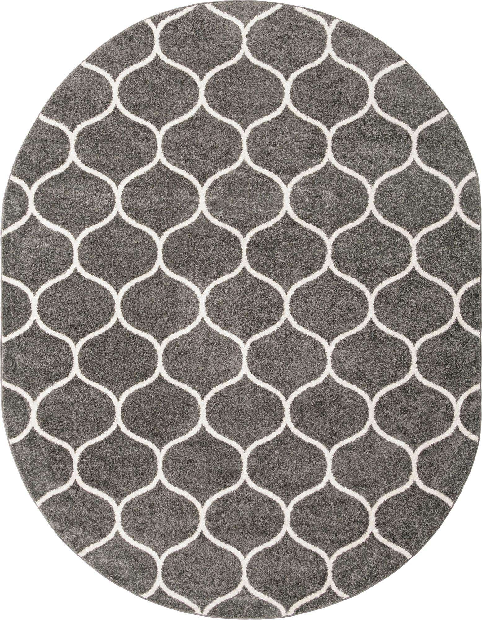 7' 10 x 10' Trellis Frieze Oval Rug