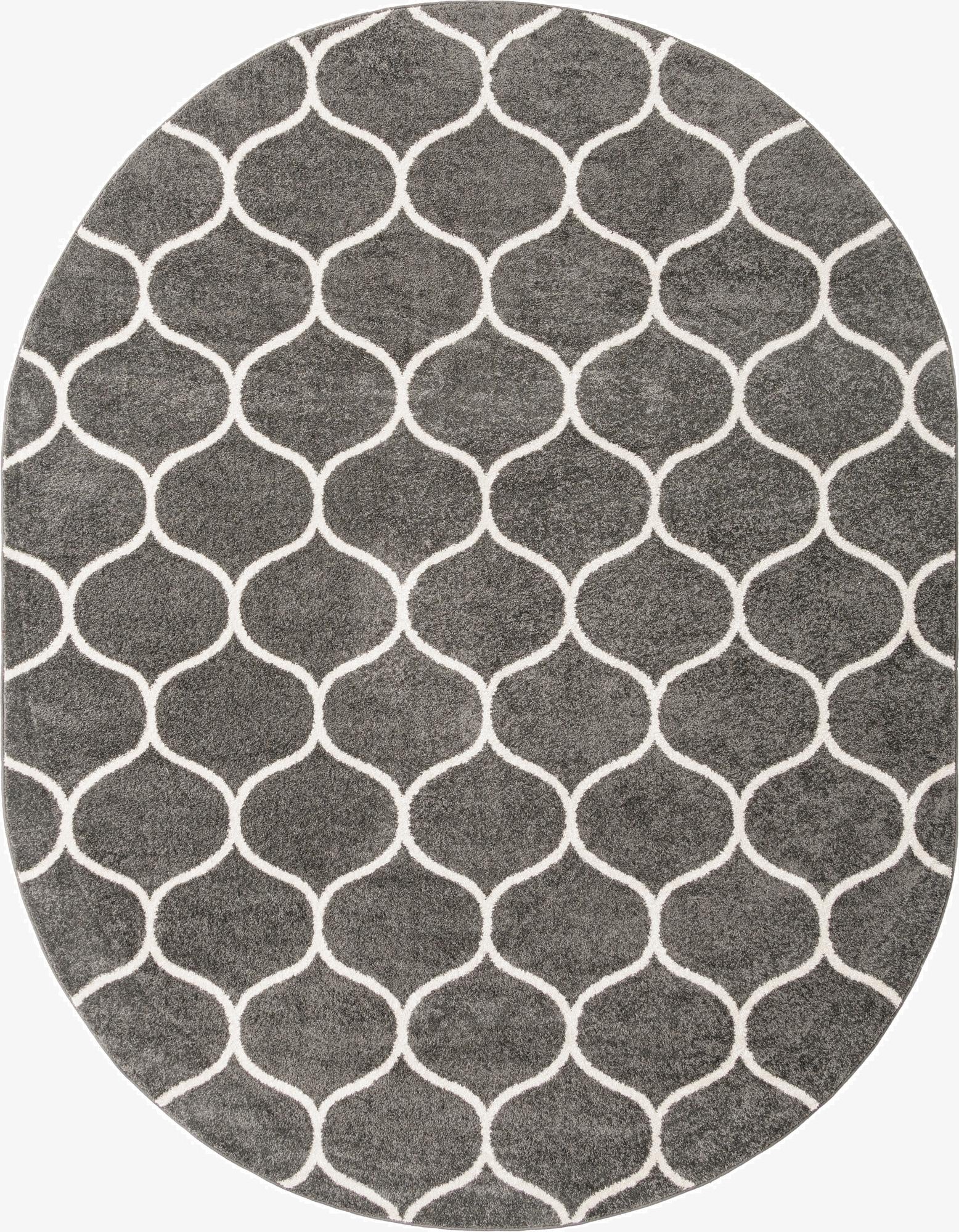 Primary image 7' 10 x 10' Trellis Frieze Oval Rug
