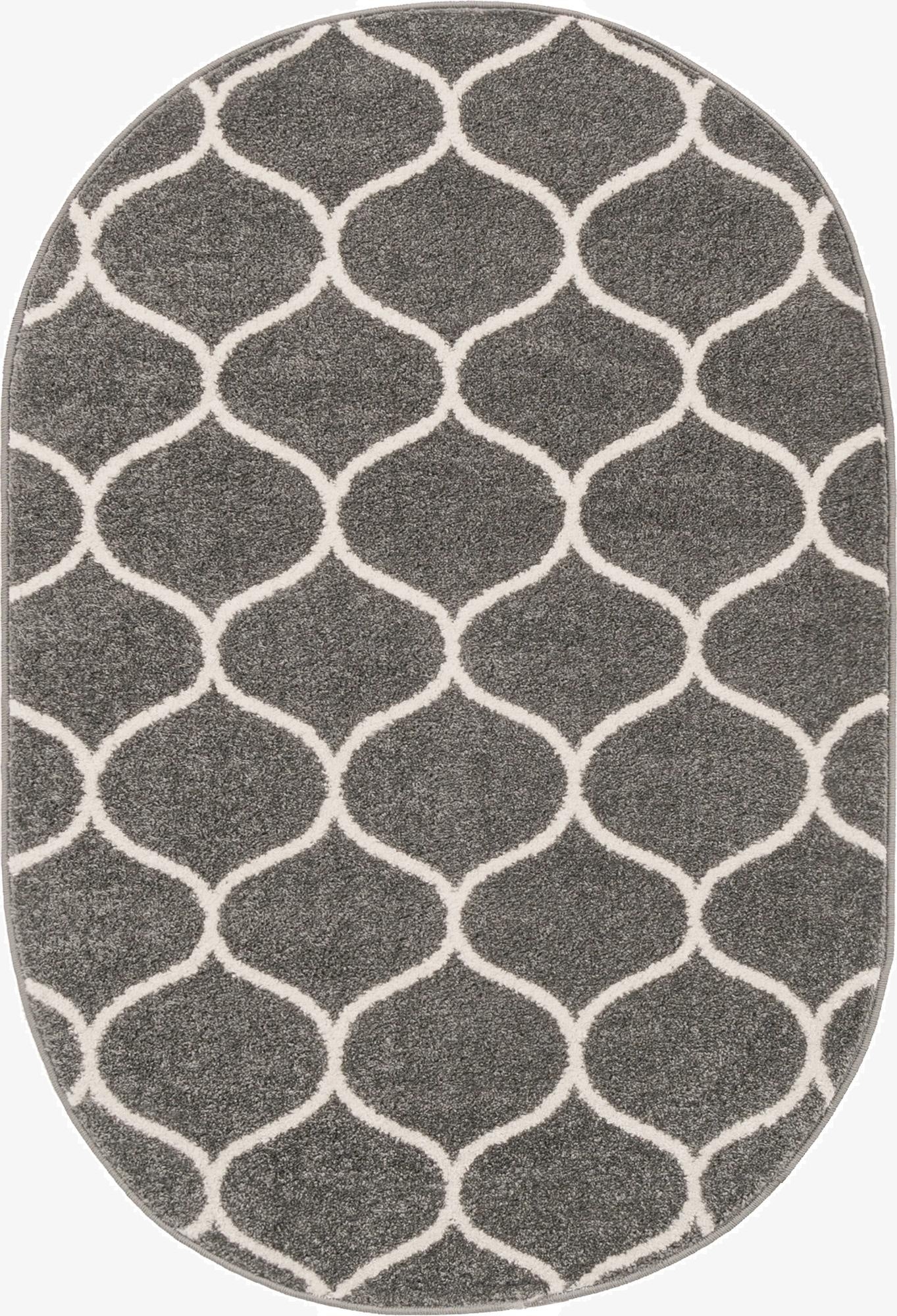 Primary image 4' x 6' Trellis Frieze Oval Rug