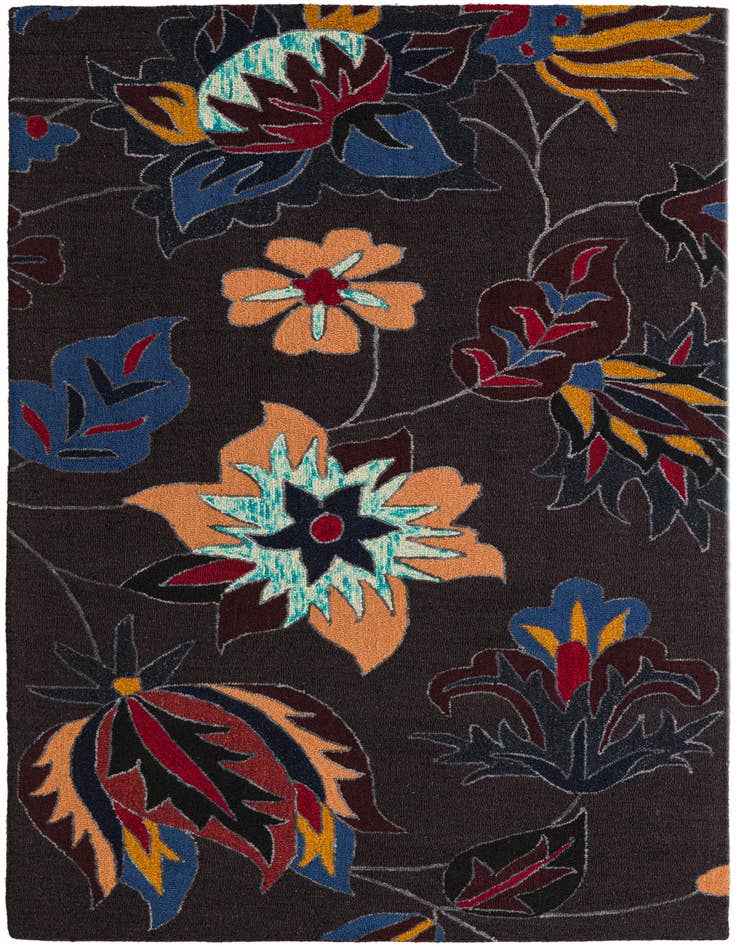 Detail image of 5' x 7' 10 Agra Wool Rug