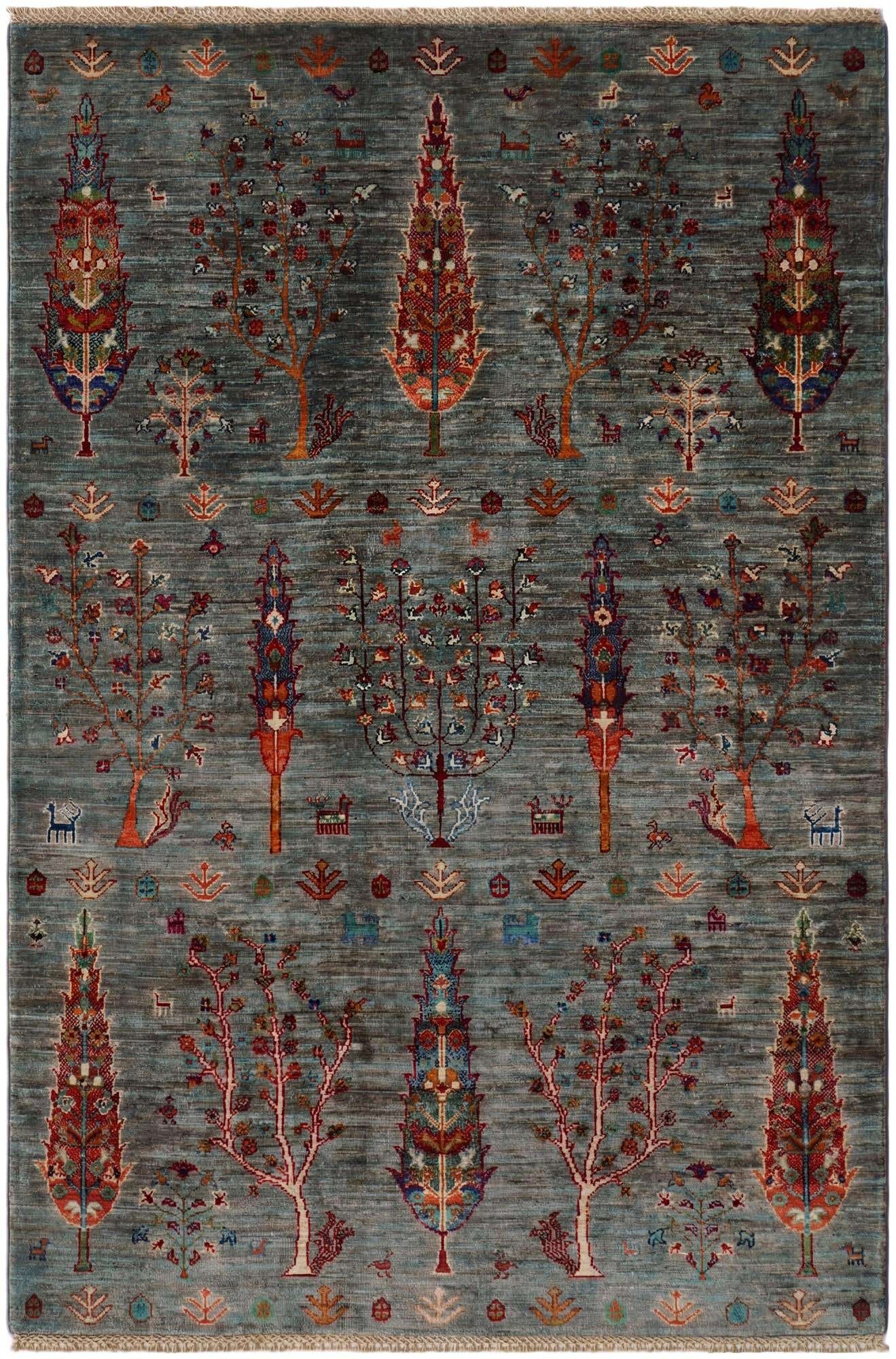 4' x 6' 1 Hand Knotted Ariana Ziegler Rug