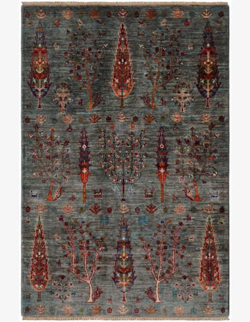 4' x 6' 1 Hand Knotted Ariana Ziegler Rug
