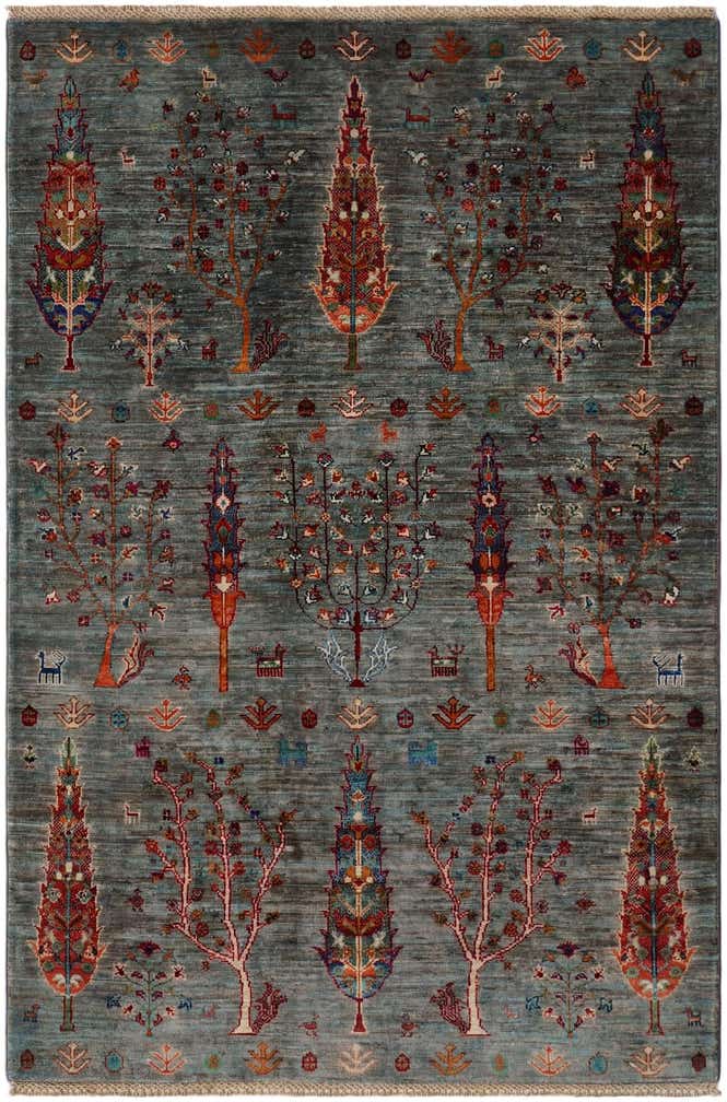 4' x 6' 1 Hand Knotted Ariana Ziegler Rug