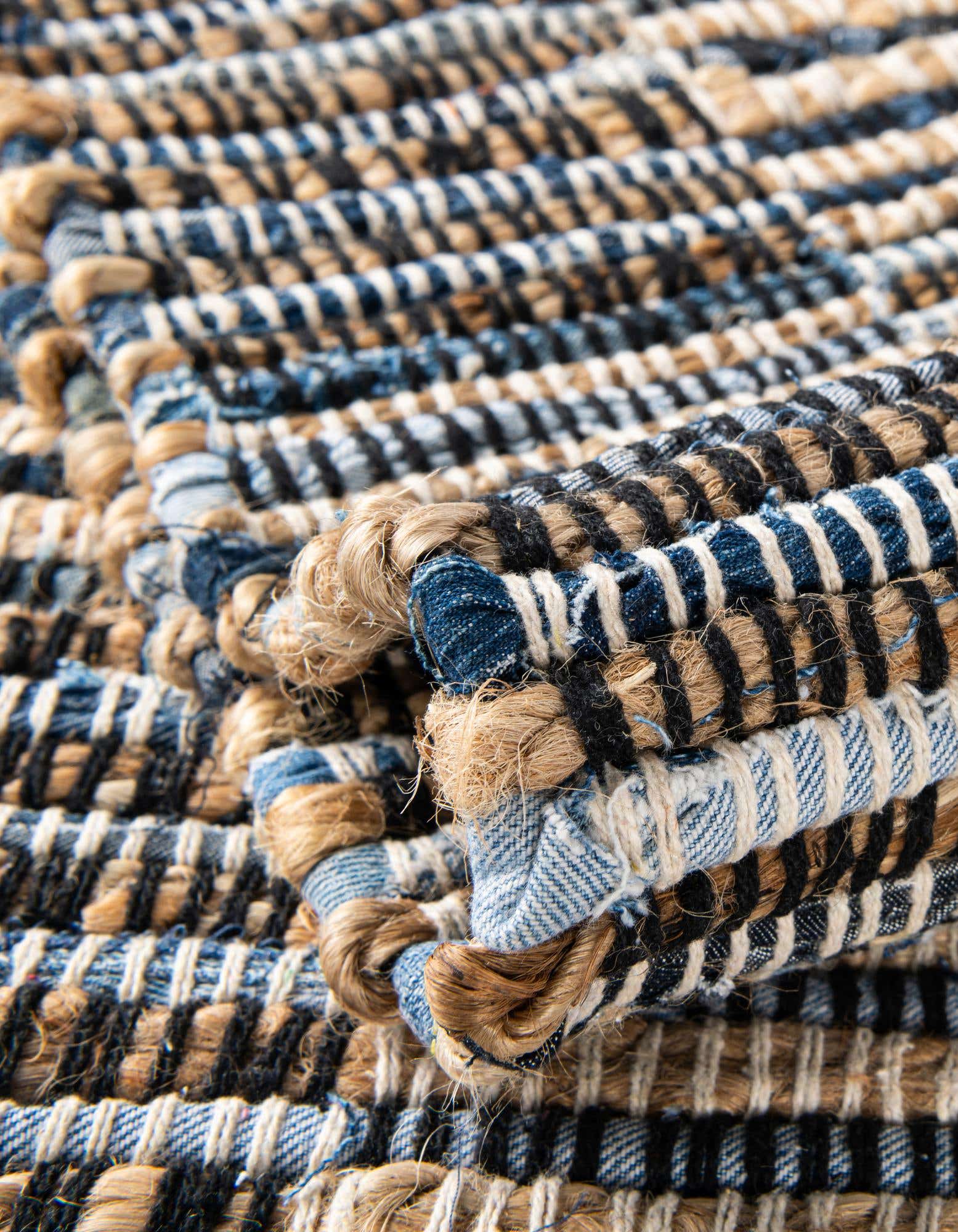 Custom Dark Gray Hand Woven Chindi Jute Rug