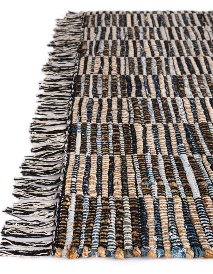 Detail image of 8' x 10' Hand Woven Chindi Jute Rug
