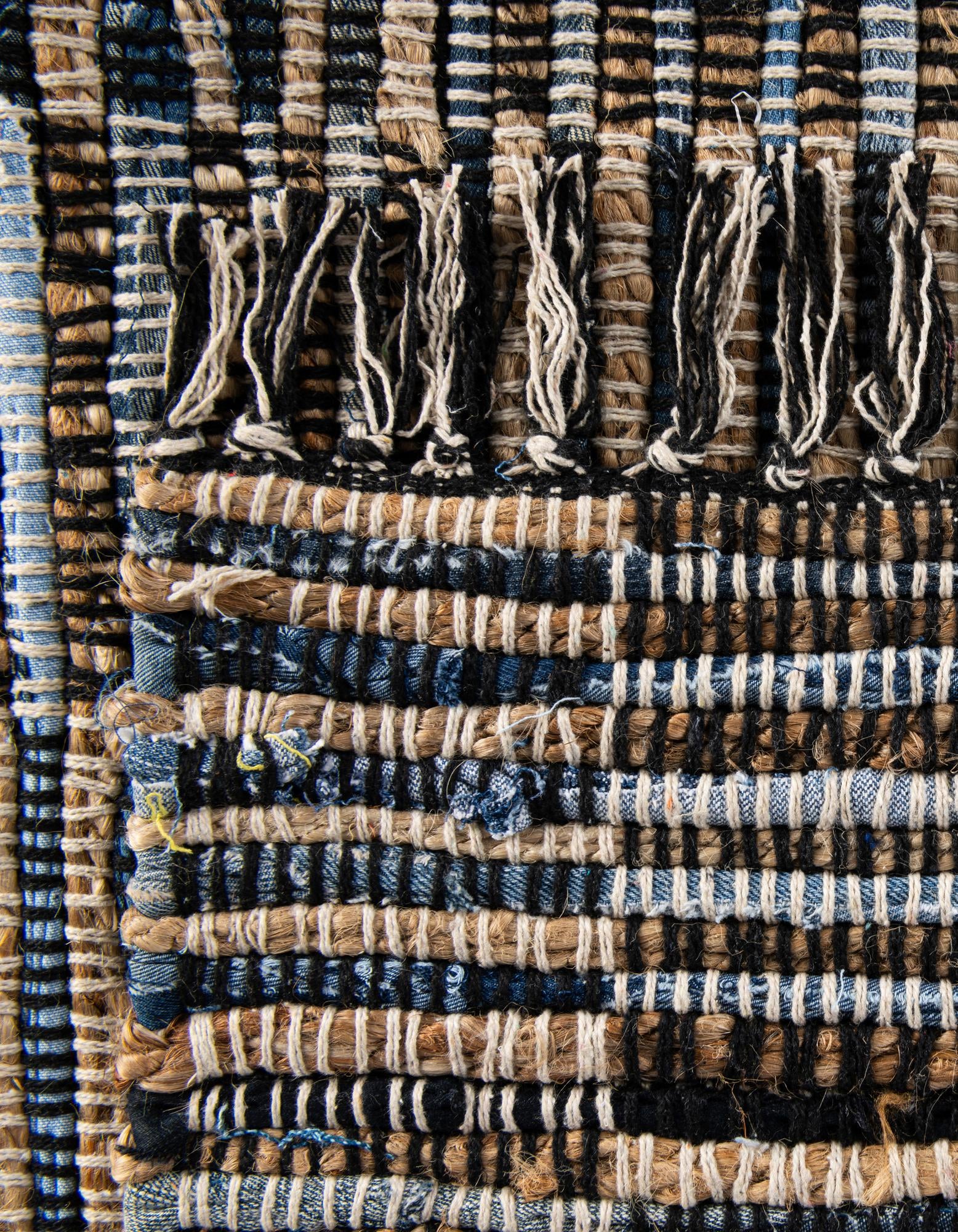 4' 1 x 6' 1 Hand Woven Chindi Jute Rug